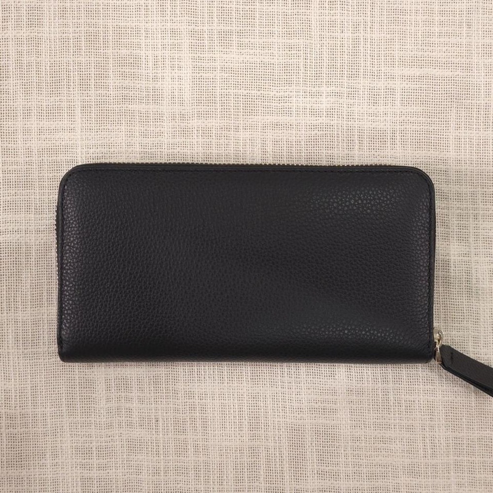 Quince Italian Pebbled Leather Continental Wallet - Black